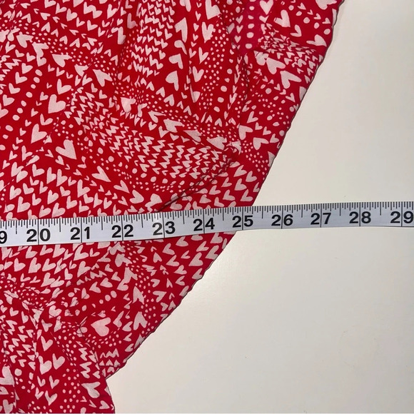 Victoria’s Secret Red & White Heart Print Tie Front Kimono Robe One Size Women’s - Picture 8 of 12
